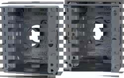 Electrical Outlet Box: Aluminum, Rectangle, 4-9/16